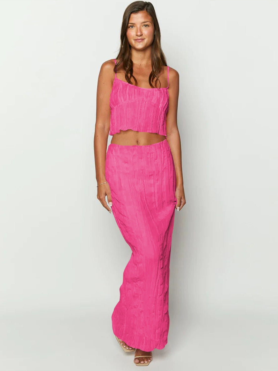 Studio Seven Square Neck Ruched Skirt Set - Two-Piece Evening Wear